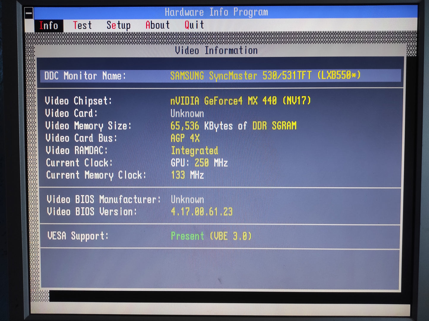 Chaintech NVIDIA GeForce4 MX 440-SE AGP 64MB VGA Graphics Video Card A-G448-B64VN-D50S