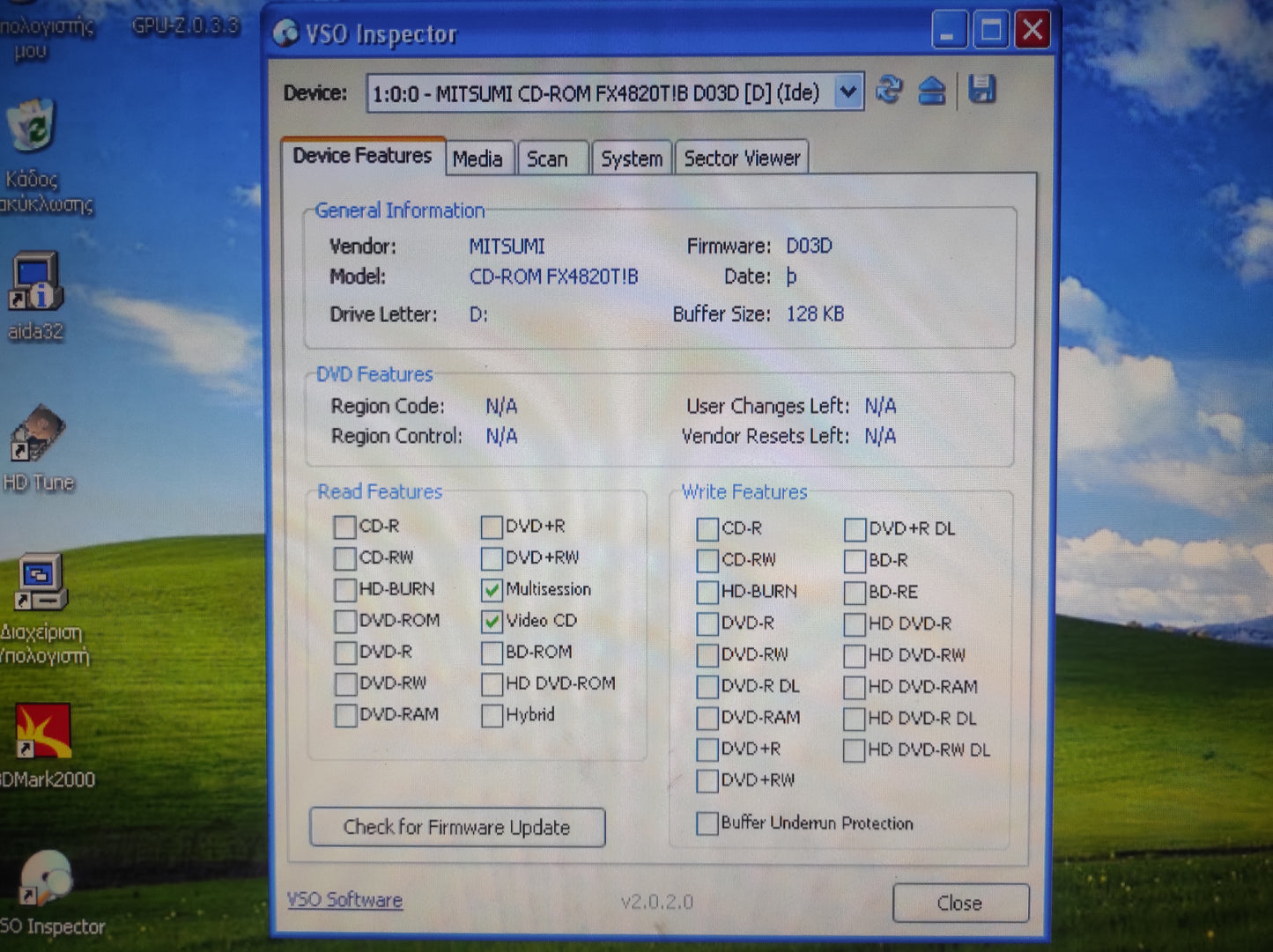Mitsumi CRMC-FX4820T IDE 5.25" Internal Retro CD-ROM Drive