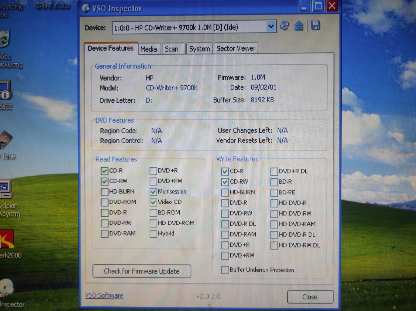 HP CD-Writer 9700 Series IDE 5.25" Internal Retro CD-RW Drive C9627-5600