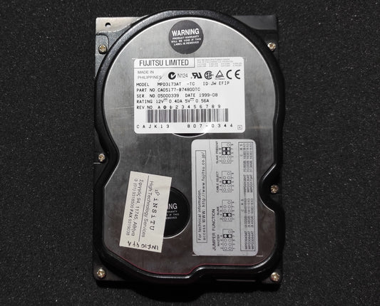 FUJITSU MPD3173AT 17.3GB 3.5" 512KB 5400RPM IDE Retro Hard Drive HDD