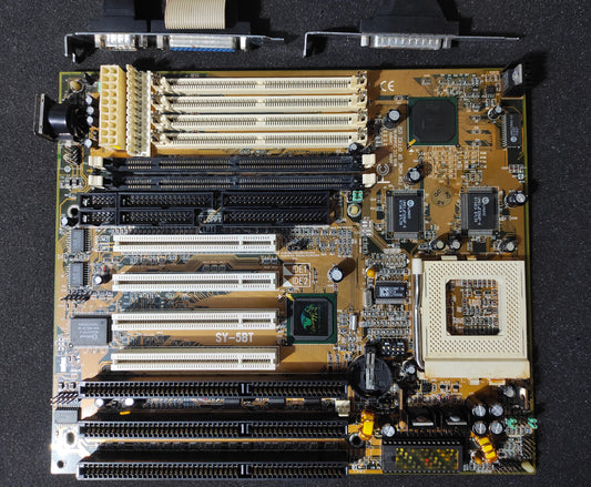 Soyo SY-5BT Socket 7 AT & ATX Vintage Retro Motherboard ISA PCI Intel 430TX Chipset