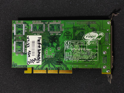 ATI Rage 128 Pro Fury Pro AGP 16MB VGA Retro Graphics Card 109-63100-10