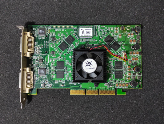 Matrox Parhelia 128MB MGI PH-A128B Dual DVI AGP Graphics Card READ DESCRIPTION WITH ISSUE