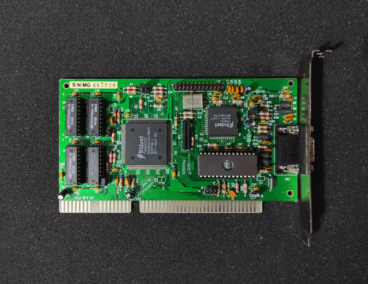 Trident 7133 TVGA9000C Vintage Retro 512KB 16-bit ISA Graphics Video Card