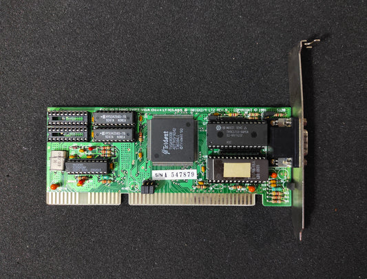 Trident 9016X2/4 LT2 TVGA9000B Vintage Retro 256KB 16-bit ISA Graphics Video Card