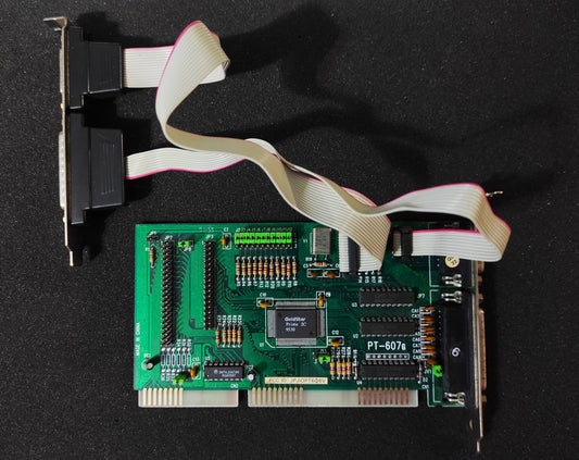 Pine PT-607G FDD IDE Serial Parallel Game ISA Multi I/O Controller Card GoldStar Prime 2C