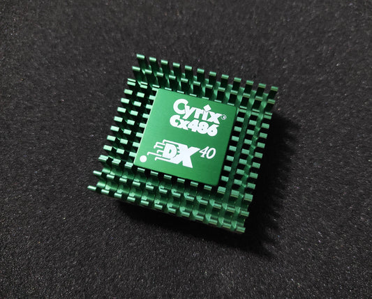 Cyrix Cx486 DX40 Socket 3 40MHz 486 DX Vintage Retro CPU w Heatsink