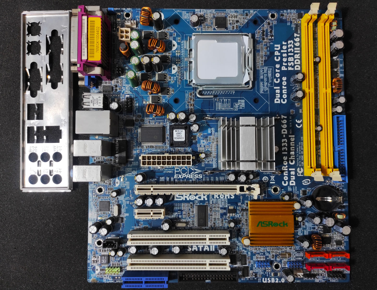 ASRock ConRoe1333-d667 Rev. 1.01 Socket 775 mATX Motherboard DDR2 PCIe x16 PCI SATA