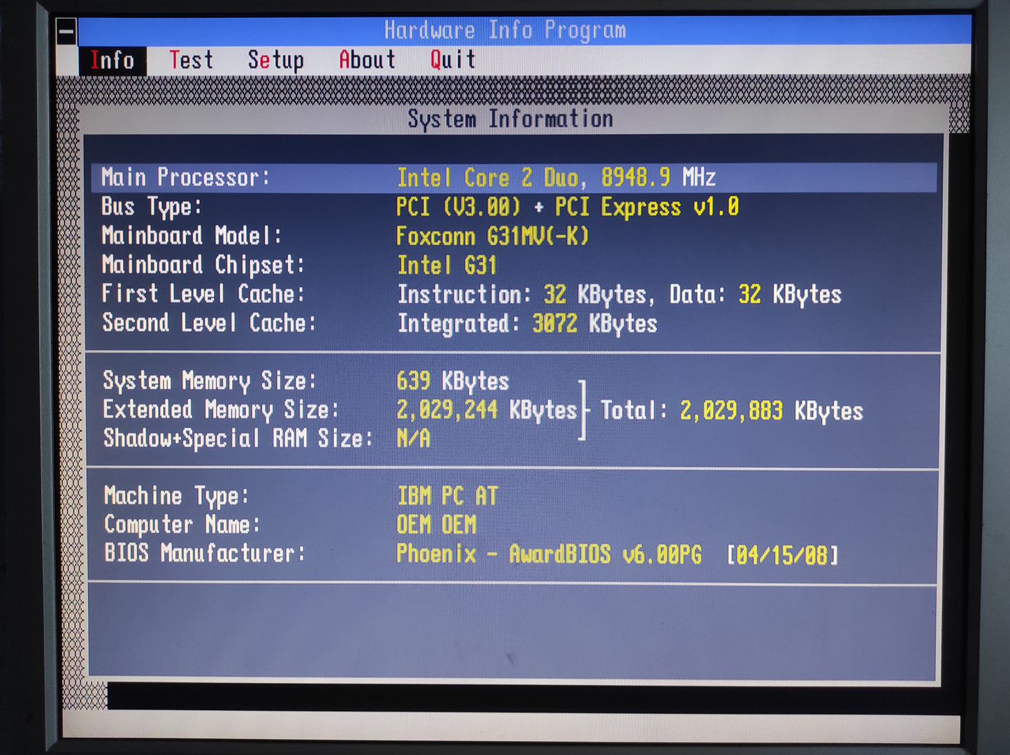 Foxconn G31MV-K Socket 775 mATX Motherboard DDR2 PCIe x16 Intel G31 Chipset
