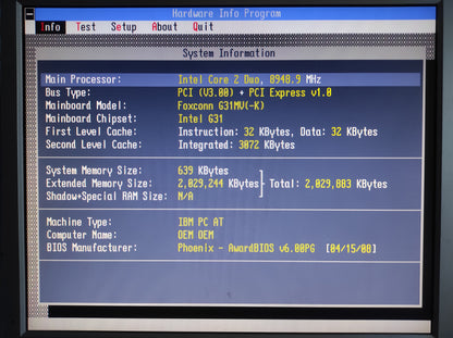Foxconn G31MV-K Socket 775 mATX Motherboard DDR2 PCIe x16 Intel G31 Chipset