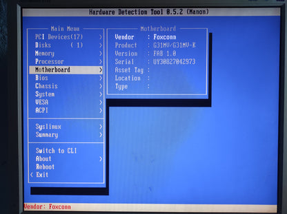 Foxconn G31MV-K Socket 775 mATX Motherboard DDR2 PCIe x16 Intel G31 Chipset