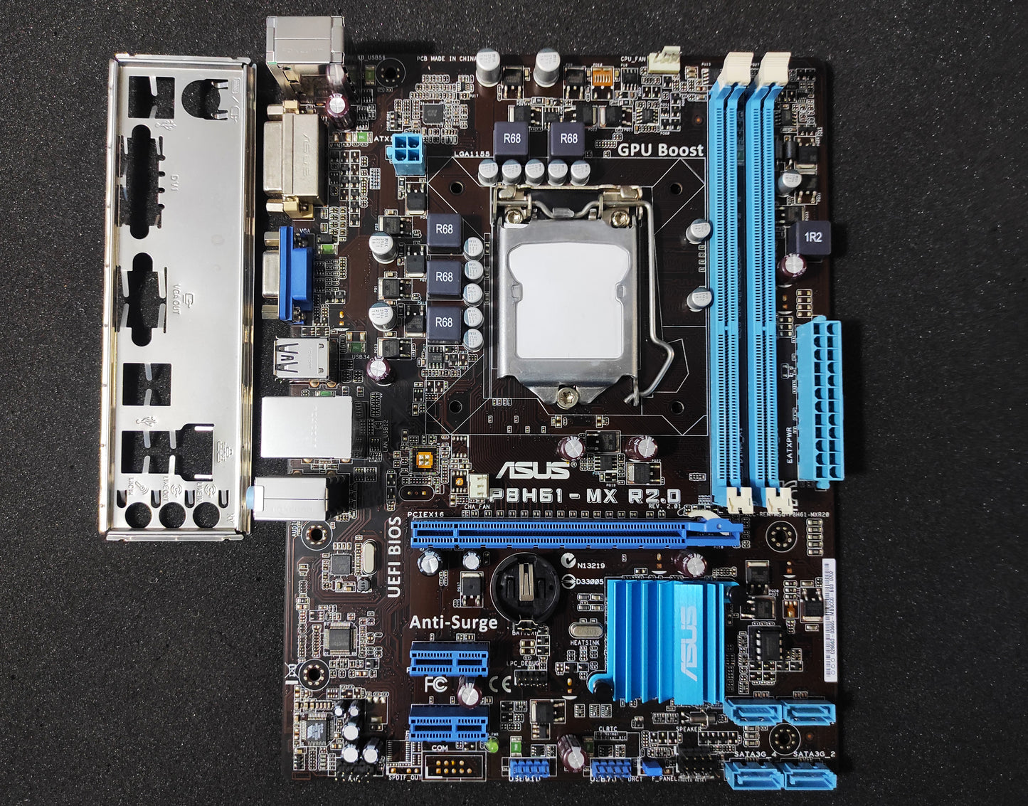ASUS P8H61-MX R2.0 Socket 1155 mATX Motherboard DDR3 PCIe 3.0 x16 Intel H61 Express Chipset
