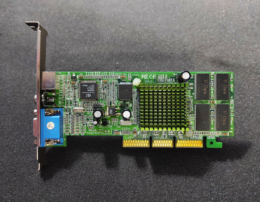 PINE Nvidia GeForce2 MX 200 AGP 64MB VGA TV-OUT Retro Graphics Card PV-T07L-CT