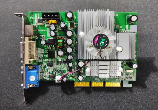 Manli NVIDIA GeForce 6600 256MB AGP VGA DDR TV DVI Retro Graphics Card