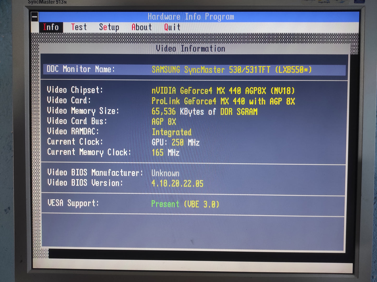 ProLink NVIDIA GeForce4 MX 440 AGP 64MB VGA Graphics Video Card MVGA-NVG18A