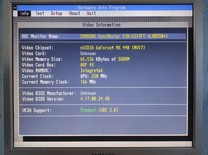 XELO Nvidia GeForce4 MX440SE AGP 64MB VGA Retro Graphics Card GV-4400Q-004