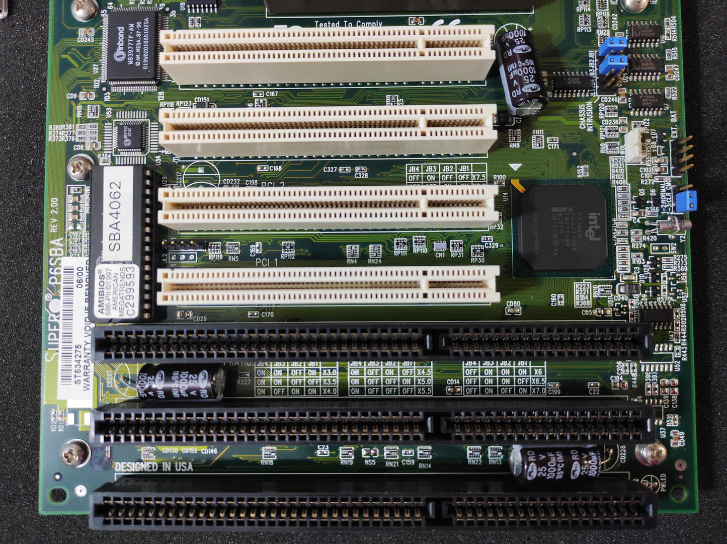 Supermicro P6SBA Rev 2.00 Slot 1 ATX Retro Motherboard AGP ISA PCI Intel 440BX Chipset