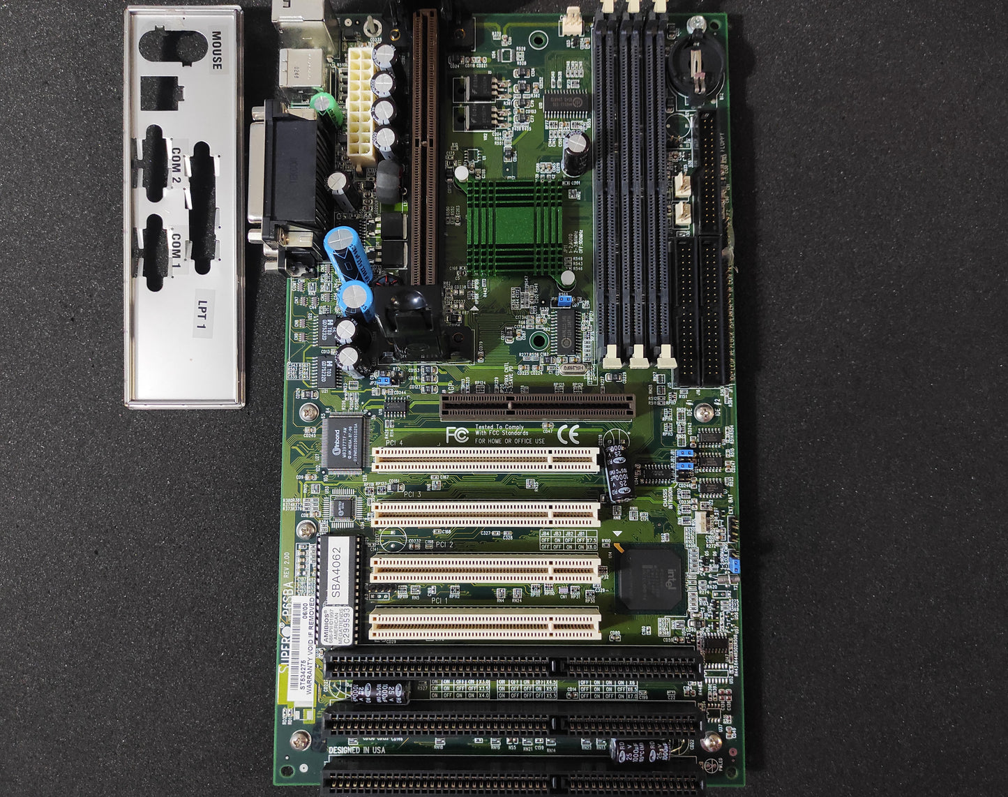 Supermicro P6SBA Rev 2.00 Slot 1 ATX Retro Motherboard AGP ISA PCI Intel 440BX Chipset