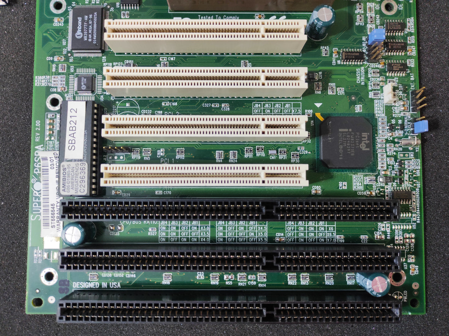 Supermicro P6SBA Rev 2.00 Slot 1 ATX Retro Motherboard AGP ISA PCI Intel 440BX Chipset