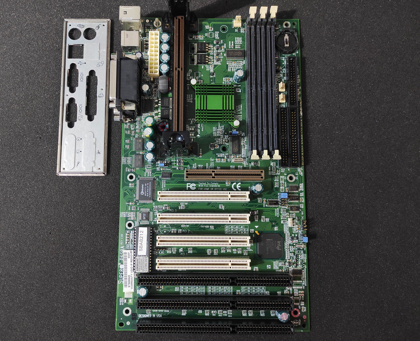 Supermicro P6SBA Rev 2.00 Slot 1 ATX Retro Motherboard AGP ISA PCI Intel 440BX Chipset