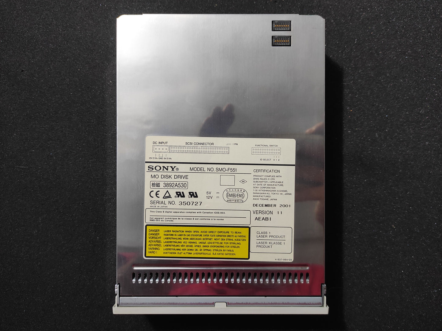 SONY SMO-F551 5.2GB SCSI 5.25" Internal Magneto Optical MO Drive