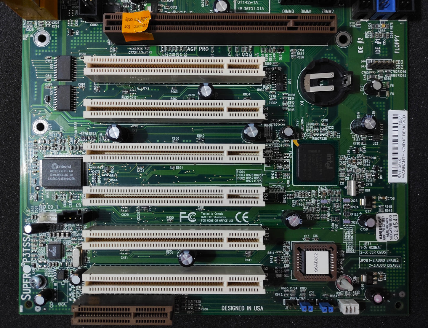 Supermicro P3TSSA Rev 1.2 Socket 370 ATX Retro Motherboard AGP Pro PCI Intel 815E Chipset