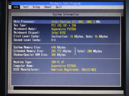 Supermicro P3TSSA Rev 1.2 Socket 370 ATX Retro Motherboard AGP Pro PCI Intel 815E Chipset