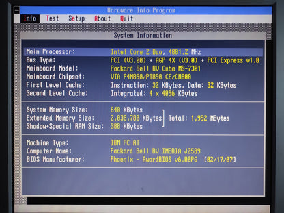 Packard Bell BV Cuba MSI MS-7301 Socket 775 mATX Motherboard DDR2 VIA PT890 Chipset
