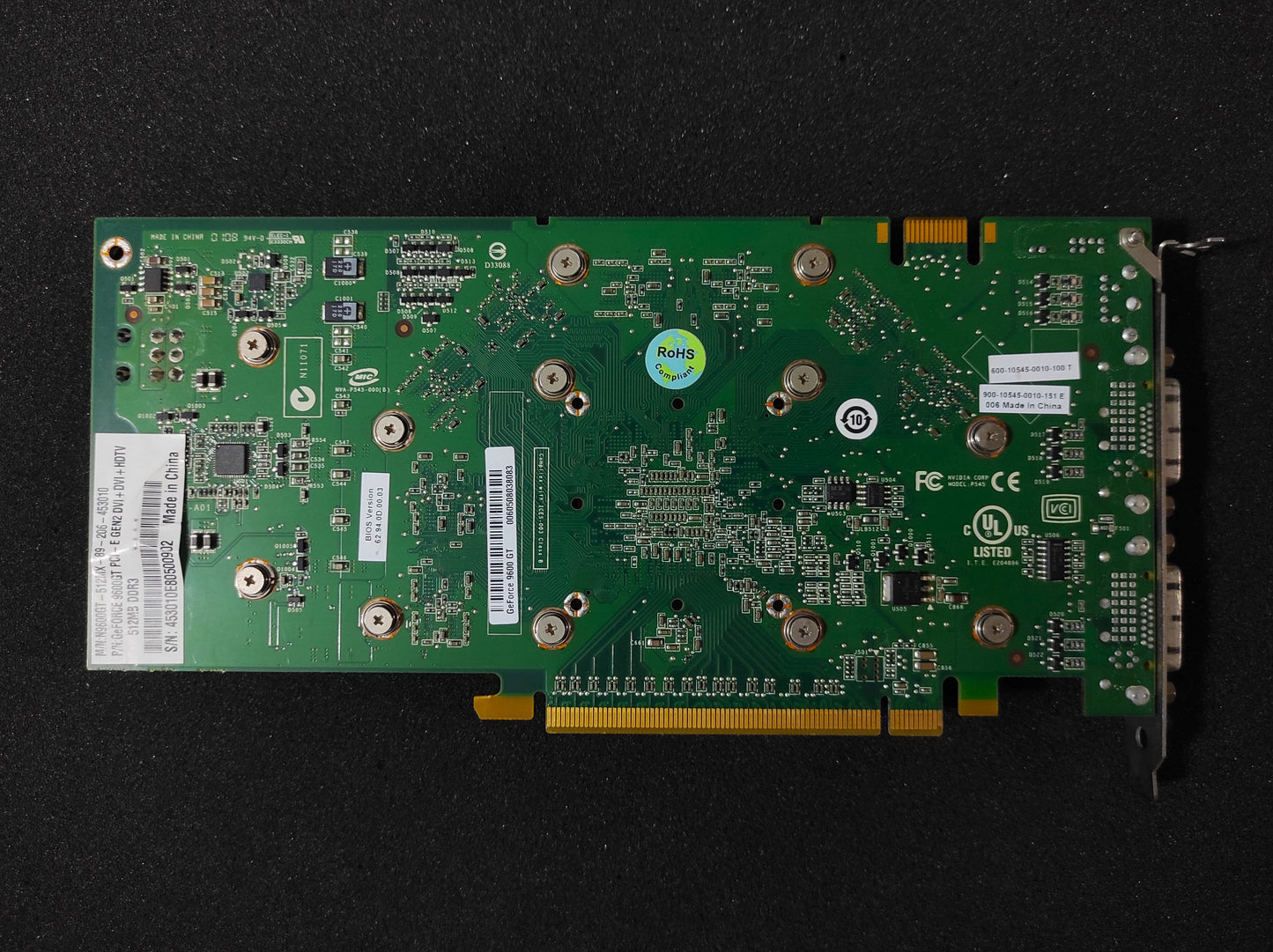 ECS NVIDIA GeForce 9600 GT 512MB GDDR3 PCI-e Dual DVI Graphics Video Card N9600GT-512MX