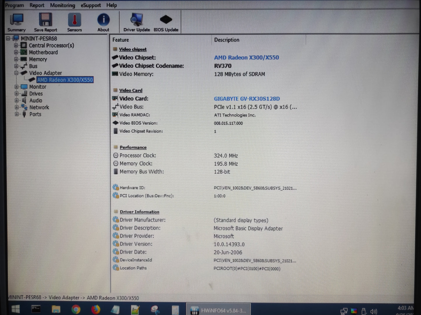 Gigabyte ATi Radeon X300 128MB PCIe VGA DVI Retro Graphics Card GV-RX30128D