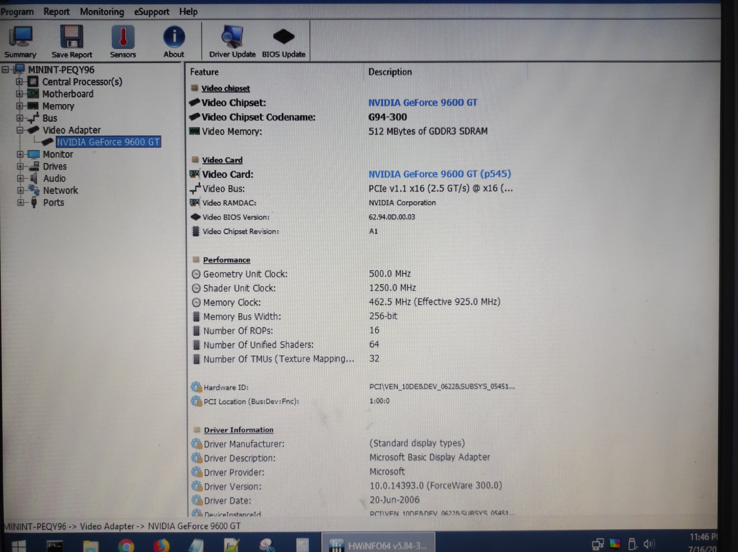 ECS NVIDIA GeForce 9600 GT 512MB GDDR3 PCI-e Dual DVI Graphics Video Card N9600GT-512MX