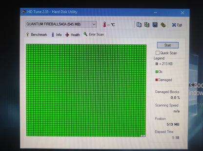 Quantum Fireball 540AT FB54A011 540MB IDE 3.5" Vintage Retro Hard Drive HDD 5400RPM 128KB