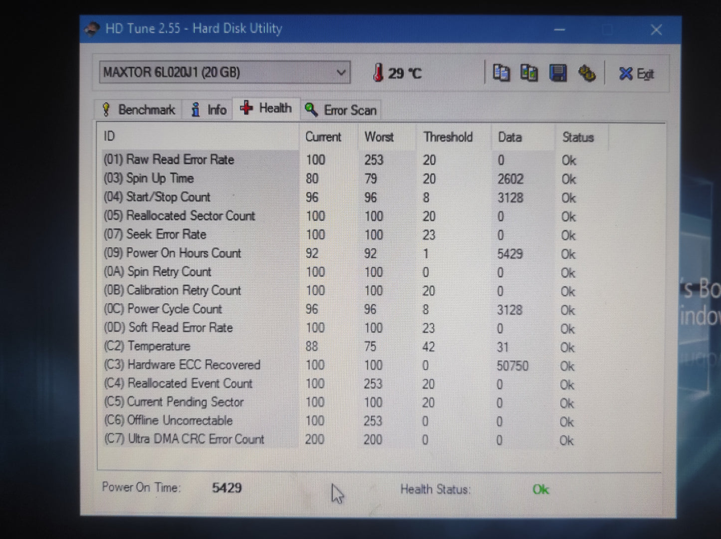 Maxtor MX6L020J1 DiamondMax Plus D740X-6L 20GB IDE 3.5" Vintage Retro Hard Drive HDD 7200RPM 2MB