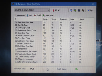 Maxtor MX6L020J1 DiamondMax Plus D740X-6L 20GB IDE 3.5" Vintage Retro Hard Drive HDD 7200RPM 2MB
