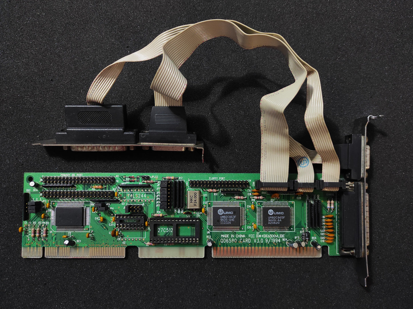 QDI QD6580 V3.0 FDD IDE Serial Parallel Game VLB Multi I/O Controller Card UMC UM82C863F/865F