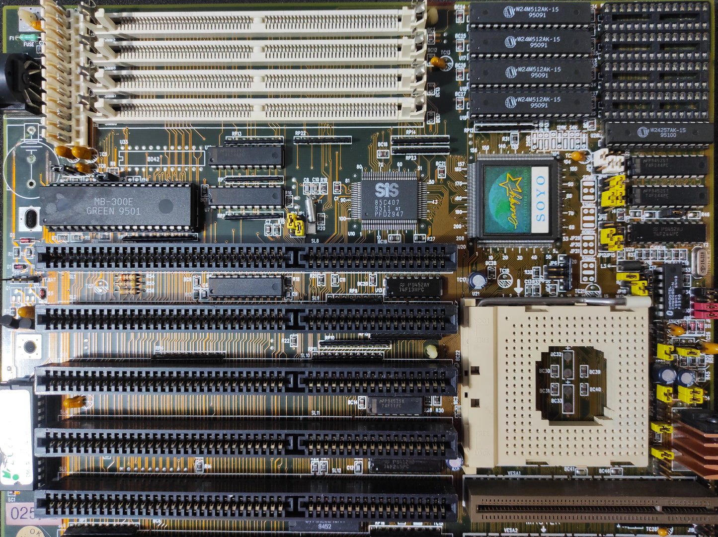 Soyo SY-025P2 Socket 3 AT 486 Vintage Retro Motherboard ISA VLB SiS 85C471/407 Chipset