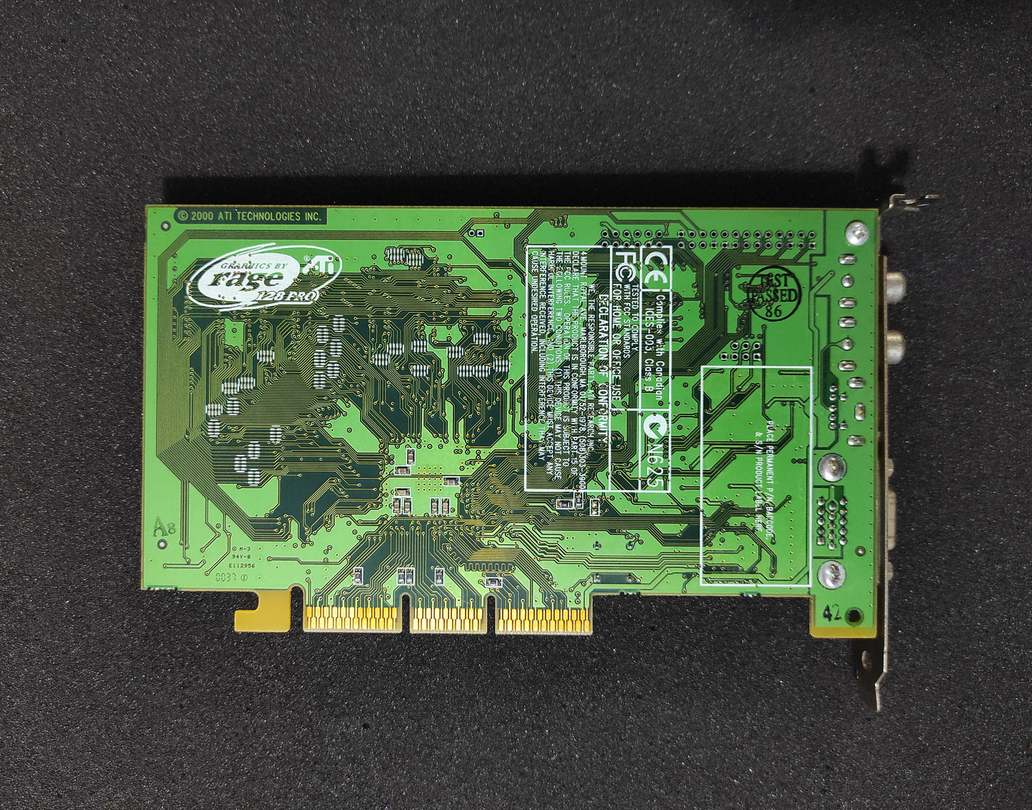 ATI Rage 128 Fury Pro Xpert 2000 AGP 32MB VGA S-Video Graphics Card 109-63200-01