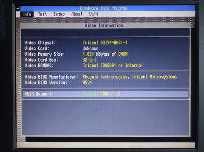 Trident GS9440P GUI9440AGi-1 PCI 1MB VGA Vintage Retro Graphics Card TGUI9440