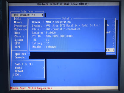 XFX NVIDIA RIVA TNT2 M64 32MB VGA AGP Vintage Retro Graphics Card