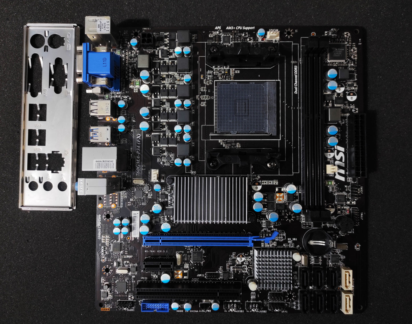MSI 760GMA-P34 (FX) MS-7641 Socket AM3+ mATX AMD DDR3 Motherboard AMD 760G Chipset