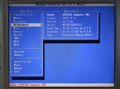 ASUS P8H67-M LE Socket 1155 mATX Motherboard DDR3 Intel H67 Express Chipset