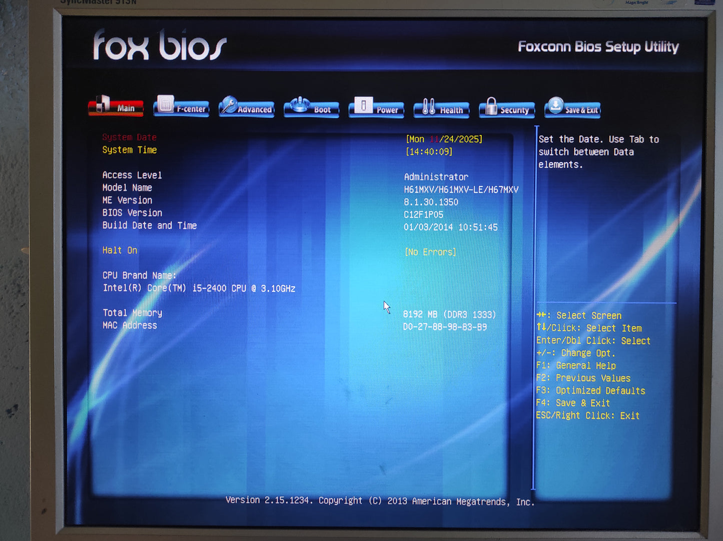 Foxconn H61MXV Socket 1155 mATX Motherboard DDR3 PCIe 2.0 Intel H61 Chipset