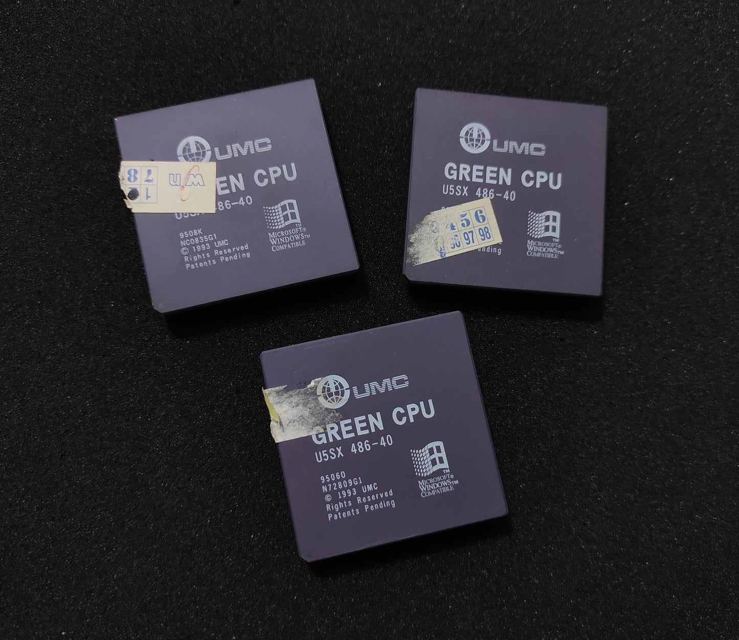 UMC GREEN CPU U5SX 486-40 Socket 3 40MHz 486 SX Vintage Retro Ceramic CPU