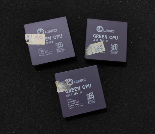 UMC GREEN CPU U5SX 486-40 Socket 3 40MHz 486 SX Vintage Retro Ceramic CPU