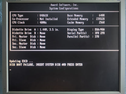 UMC GREEN CPU U5SX 486-40 Socket 3 40MHz 486 SX Vintage Retro Ceramic CPU