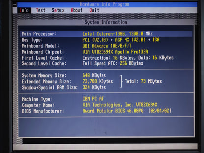 Legend QDI Advance 10T P6V694T/A10T-A Socket 370 Tualatin ATX Motherboard AGP ISA PCI VIA Apollo Pro 133T