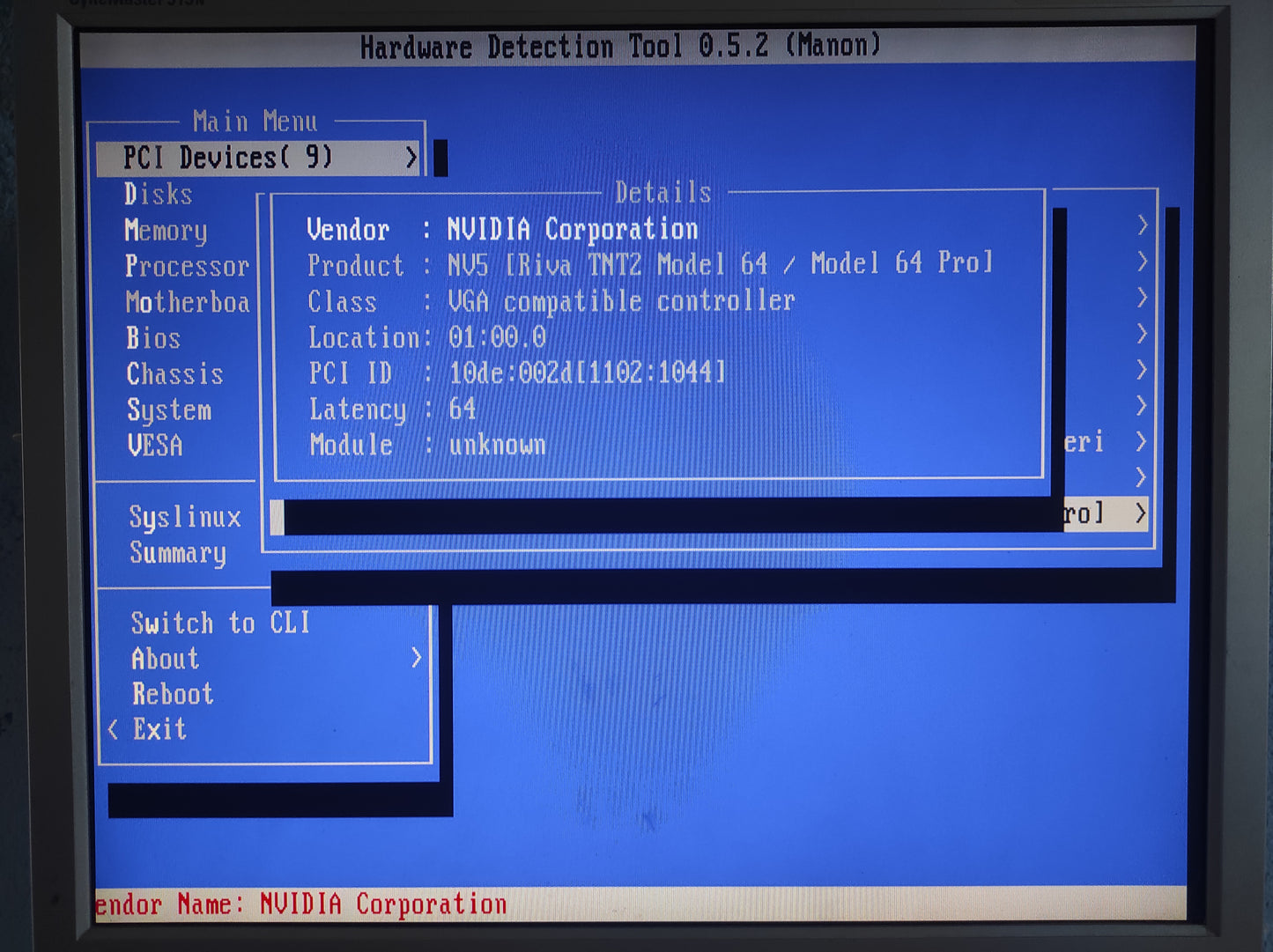 Creative Labs CT6980 Nvidia RIVA TNT2 M64 AGP 32MB VGA Graphics Card