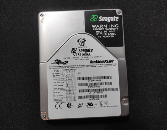 Seagate Medalist ST51080A 1083MB 256KB 5400RPM IDE 3.5" Retro Hard Drive HDD