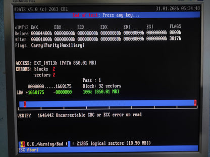 Quantum Trailblazer 840AT TR84A011 850MB 128KB 4500RPM IDE 3.5" Retro Hard Drive HDD