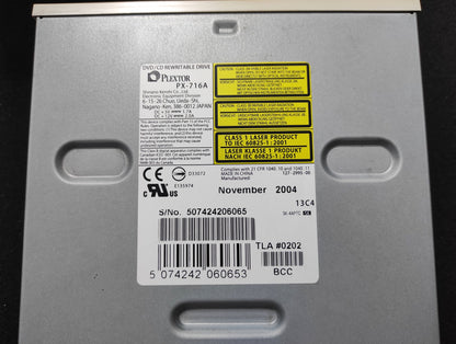 Plextor PX-716E IDE 5.25" Internal Vintage Retro Beige CD-RW DVD-RW Drive